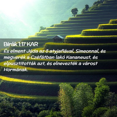 Picture 02 - Bírák 1:17 KAR - És elment Júda az õ atyjafiával, Simeonnal, - Bible Verse Picture