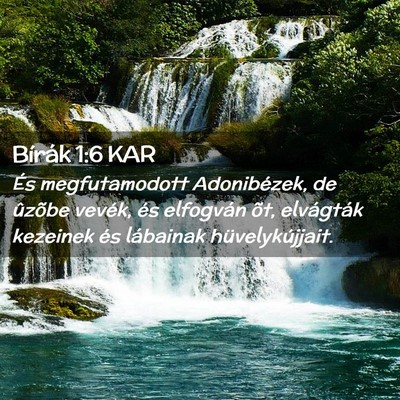 Picture 02 - Bírák 1:6 KAR - És megfutamodott Adonibézek, de ûzõbe vevék, - Bible Verse Picture