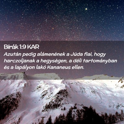Picture 02 - Bírák 1:9 KAR - Azután pedig alámenének a Júda fiai, hogy - Bible Verse Picture
