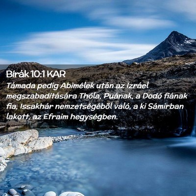 Picture 02 - Bírák 10:1 KAR - Támada pedig Abimélek után az Izráel - Bible Verse Picture