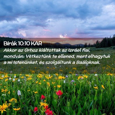 Picture 02 - Bírák 10:10 KAR - Akkor az Úrhoz kiáltottak az Izráel fiai, - Bible Verse Picture