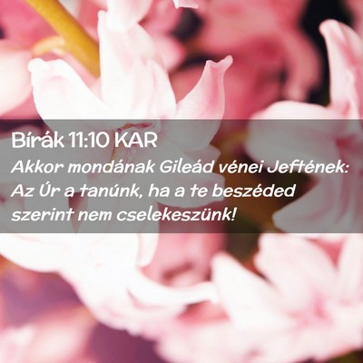 Picture 02 - Bírák 11:10 KAR - Akkor mondának Gileád vénei Jeftének: Az Úr - Bible Verse Picture