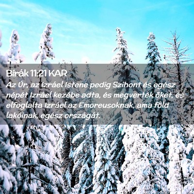 Picture 02 - Bírák 11:21 KAR - Az Úr, az Izráel Istene pedig Szihont és - Bible Verse Picture