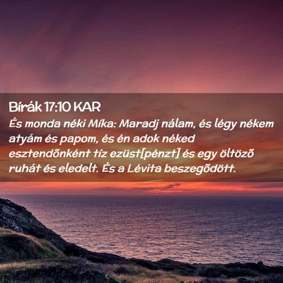 Picture 02 - Bírák 17:10 KAR - És monda néki Míka: Maradj nálam, és légy - Bible Verse Picture
