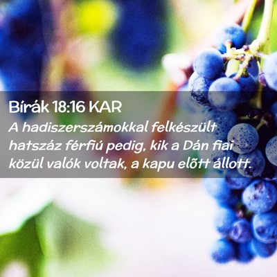 Picture 02 - Bírák 18:16 KAR - A hadiszerszámokkal felkészült hatszáz - Bible Verse Picture
