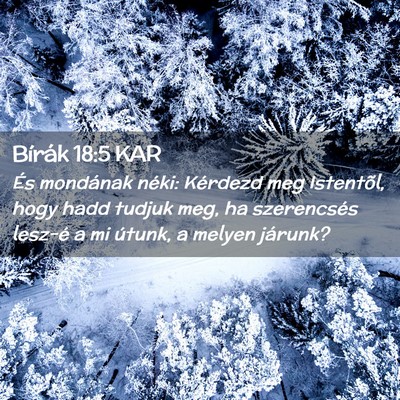 Picture 02 - Bírák 18:5 KAR - És mondának néki: Kérdezd meg Istentõl, hogy - Bible Verse Picture