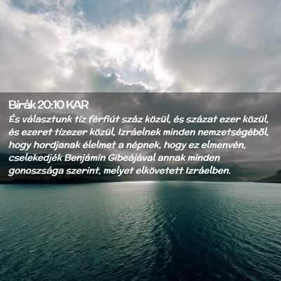 Picture 02 - Bírák 20:10 KAR - És választunk tíz férfiút száz közül, és - Bible Verse Picture