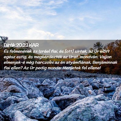 Picture 02 - Bírák 20:23 KAR - És felmenének az Izráel fiai, és [ott] - Bible Verse Picture