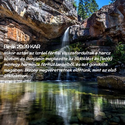 Picture 02 - Bírák 20:39 KAR - Mikor aztán az Izráel férfiai visszafordultak - Bible Verse Picture
