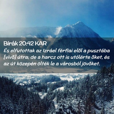 Picture 02 - Bírák 20:42 KAR - És elfutottak az Izráel férfiai elõl a - Bible Verse Picture