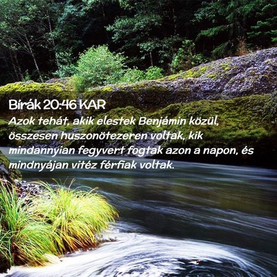 Picture 02 - Bírák 20:46 KAR - Azok tehát, akik elestek Benjámin közül, - Bible Verse Picture