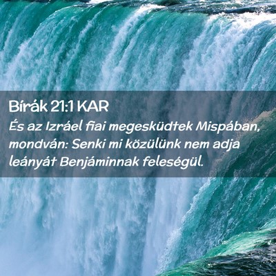 Picture 02 - Bírák 21:1 KAR - És az Izráel fiai megesküdtek Mispában, - Bible Verse Picture