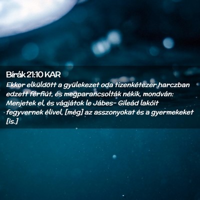 Picture 02 - Bírák 21:10 KAR - Ekkor elküldött a gyülekezet oda tizenkétezer - Bible Verse Picture