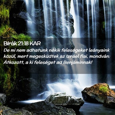 Picture 02 - Bírák 21:18 KAR - De mi nem adhatunk nékik feleségeket leányaink - Bible Verse Picture
