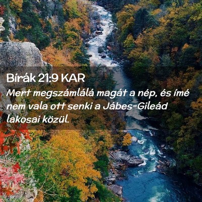 Picture 02 - Bírák 21:9 KAR - Mert megszámlálá magát a nép, és ímé nem - Bible Verse Picture