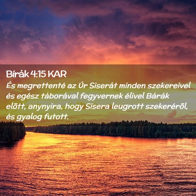 Picture 02 - Bírák 4:15 KAR - És megrettenté az Úr Siserát minden - Bible Verse Picture
