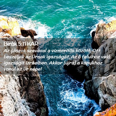 Picture 02 - Bírák 5:11 KAR - Az íjászok szavával a vízmerítõk között, - Bible Verse Picture