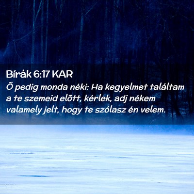 Picture 02 - Bírák 6:17 KAR - Õ pedig monda néki: Ha kegyelmet találtam a te - Bible Verse Picture