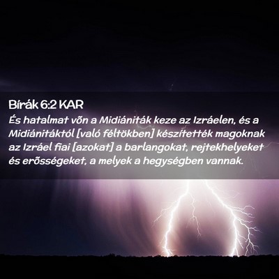 Picture 02 - Bírák 6:2 KAR - És hatalmat võn a Midiániták keze az - Bible Verse Picture