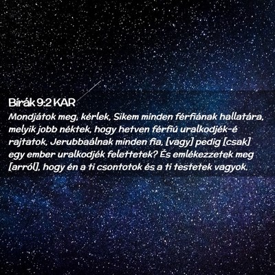 Picture 02 - Bírák 9:2 KAR - Mondjátok meg, kérlek, Sikem minden férfiának - Bible Verse Picture