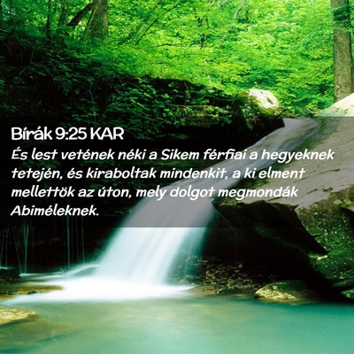 Picture 02 - Bírák 9:25 KAR - És lest vetének néki a Sikem férfiai a - Bible Verse Picture