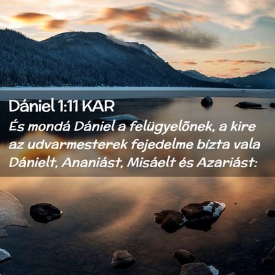 Picture 02 - Dániel 1:11 KAR - És mondá Dániel a felügyelõnek, a kire az - Bible Verse Picture