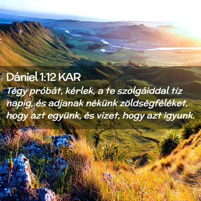 Picture 02 - Dániel 1:12 KAR - Tégy próbát, kérlek, a te szolgáiddal tíz - Bible Verse Picture