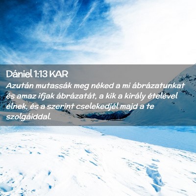 Picture 02 - Dániel 1:13 KAR - Azután mutassák meg néked a mi ábrázatunkat - Bible Verse Picture