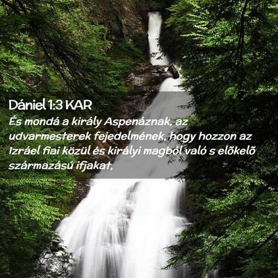 Picture 02 - Dániel 1:3 KAR - És mondá a király Aspenáznak, az - Bible Verse Picture
