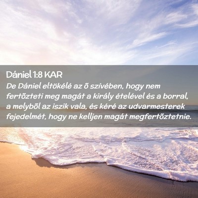 Picture 02 - Dániel 1:8 KAR - De Dániel eltökélé az õ szívében, hogy nem - Bible Verse Picture