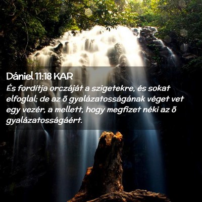 Picture 02 - Dániel 11:18 KAR - És fordítja orczáját a szigetekre, és sokat - Bible Verse Picture