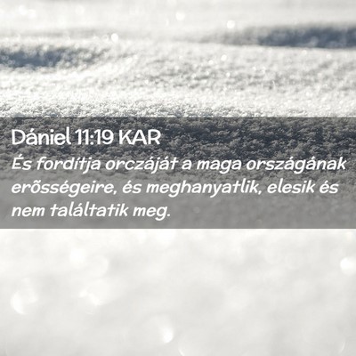 Picture 02 - Dániel 11:19 KAR - És fordítja orczáját a maga országának - Bible Verse Picture