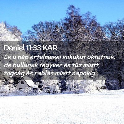 Picture 02 - Dániel 11:33 KAR - És a nép értelmesei sokakat oktatnak, de - Bible Verse Picture