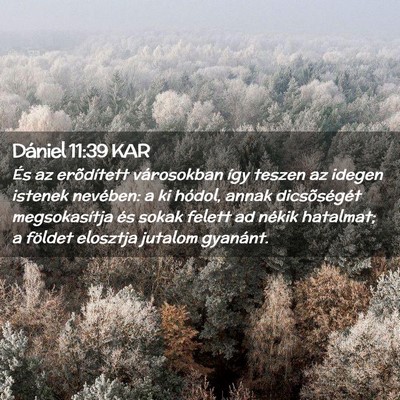 Picture 02 - Dániel 11:39 KAR - És az erõdített városokban így teszen az - Bible Verse Picture