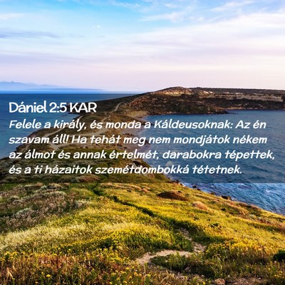 Picture 02 - Dániel 2:5 KAR - Felele a király, és monda a Káldeusoknak: Az - Bible Verse Picture