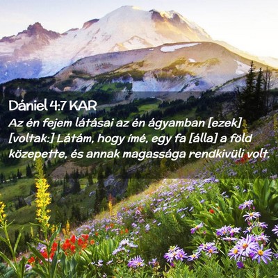 Picture 02 - Dániel 4:7 KAR - Az én fejem látásai az én ágyamban [ezek] - Bible Verse Picture