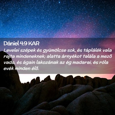Picture 02 - Dániel 4:9 KAR - Levelei szépek és gyümölcse sok, és - Bible Verse Picture