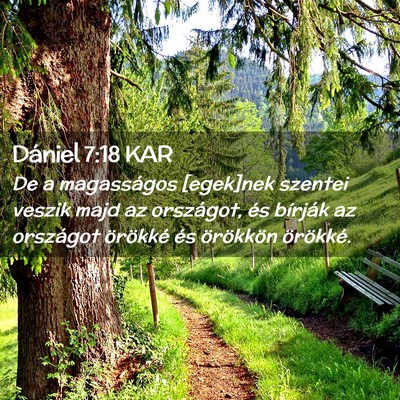 Picture 02 - Dániel 7:18 KAR - De a magasságos [egek]nek szentei veszik majd az - Bible Verse Picture