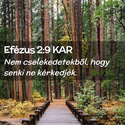Picture 02 - Efézus 2:9 KAR - Nem cselekedetekbõl, hogy senki ne - Bible Verse Picture
