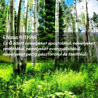 Picture 02 - Efézus 4:11 KAR - És Õ adott némelyeket apostolokul, némelyeket - Bible Verse Picture