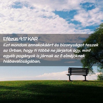 Picture 02 - Efézus 4:17 KAR - Ezt mondom annakokáért és bizonyságot teszek - Bible Verse Picture