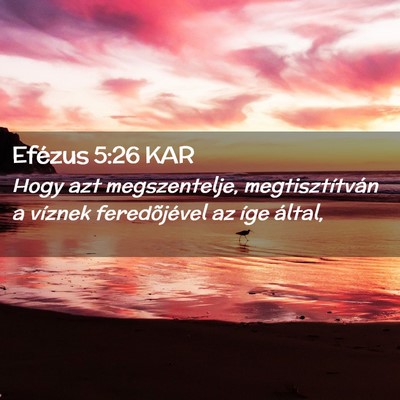 Picture 02 - Efézus 5:26 KAR - Hogy azt megszentelje, megtisztítván a víznek - Bible Verse Picture