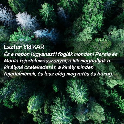 Picture 02 - Eszter 1:18 KAR - És e napon [ugyanazt] fogják mondani Persia és - Bible Verse Picture