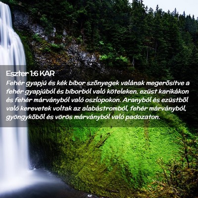 Picture 02 - Eszter 1:6 KAR - Fehér gyapjú és kék bíbor szõnyegek - Bible Verse Picture