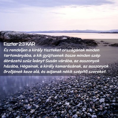 Picture 02 - Eszter 2:3 KAR - És rendeljen a király tiszteket országának - Bible Verse Picture