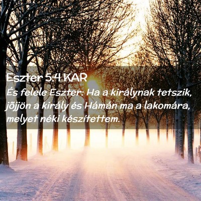 Picture 02 - Eszter 5:4 KAR - És felele Eszter: Ha a királynak tetszik, - Bible Verse Picture