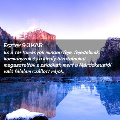 Picture 02 - Eszter 9:3 KAR - És a tartományok minden feje, fejedelmek, - Bible Verse Picture