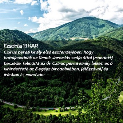 Picture 02 - Ezsdrás 1:1 KAR - Czírus persa király elsõ esztendejében, hogy - Bible Verse Picture