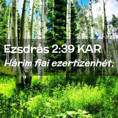 Picture 02 - Ezsdrás 2:39 KAR - Hárim fiai - Bible Verse Picture