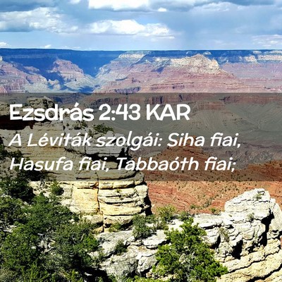 Picture 02 - Ezsdrás 2:43 KAR - A Léviták szolgái: Siha fiai, Hasufa fiai, - Bible Verse Picture